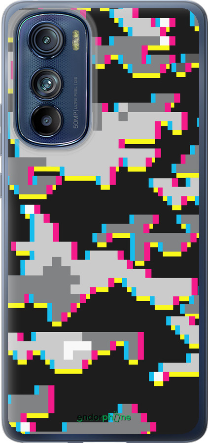 Силиконовый чехол Пиксельный камуфляж для Motorola Edge 30 - 5481u-2840 изображение 
