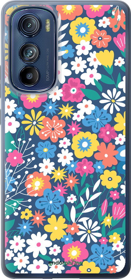 Силиконовый чехол Цветочный фон v4 для Motorola Edge 30 - 5494u-2840 изображение 