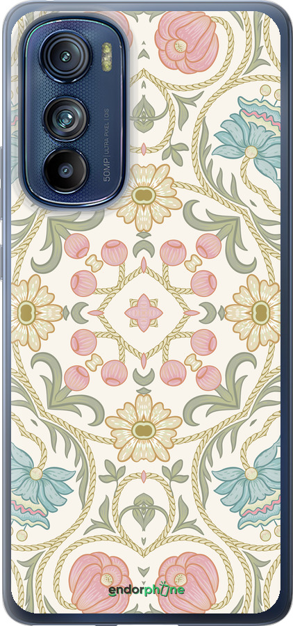 Силиконовый чехол Цветочный орнамент v2 для Motorola Edge 30 - 5513u-2840 изображение 