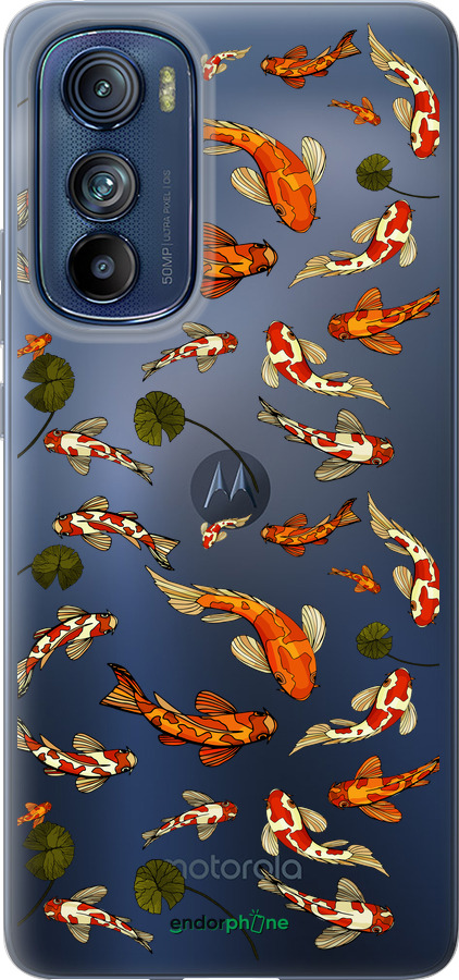 Силиконовый чехол Рыбы Кои для Motorola Edge 30 - 5535u-2840 изображение 