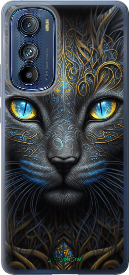 Силиконовый чехол Кошка для Motorola Edge 30 - 5548u-2840 изображение 