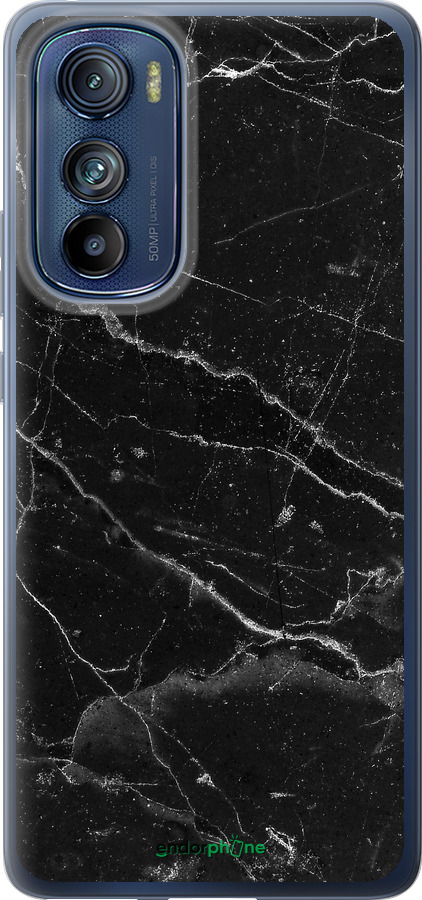 Силиконовый чехол Черный мрамор v2 для Motorola Edge 30 - 5568u-2840 изображение 