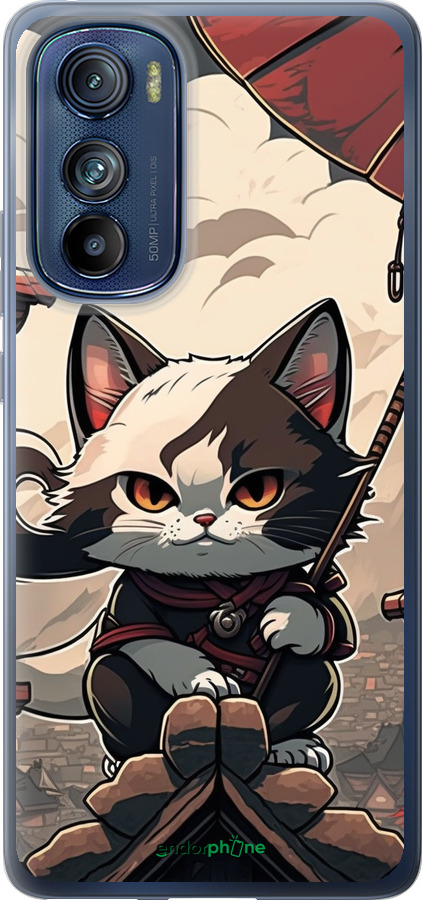 Силиконовый чехол Япония - кот на крыше для Motorola Edge 30 - 5582u-2840 изображение 