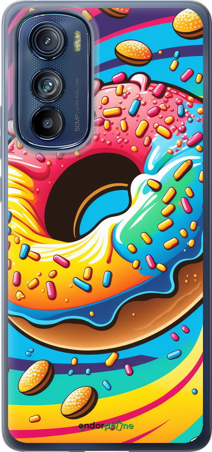 Силіконовий чехол Пончик веселка для Motorola Edge 30 - 5584u-2840 изображение 