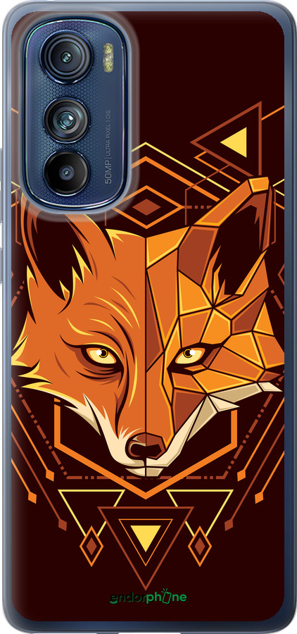 Силиконовый чехол Лиса геометрия для Motorola Edge 30 - 5607u-2840 изображение 