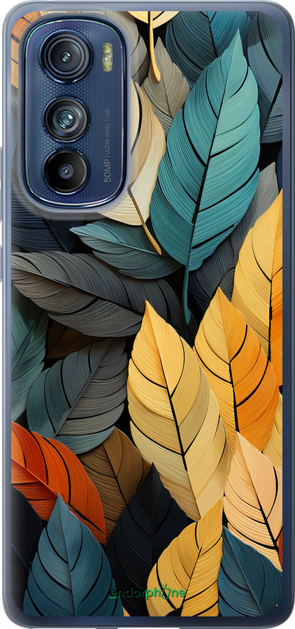 Силиконовый чехол Кольорове листя для Motorola Edge 30 - 5644u-2840 изображение 