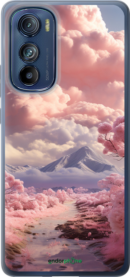 Силиконовый чехол Розовые облака для Motorola Edge 30 - 5660u-2840 изображение 