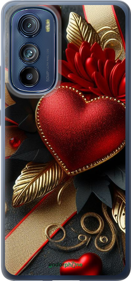 Силиконовый чехол Сердечки v2 для Motorola Edge 30 - 5832u-2840 изображение 