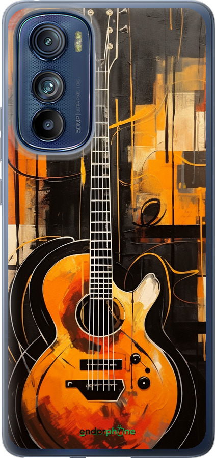 Силиконовый чехол Чехол для телефона Оранжевая Гитара для Motorola Edge 30 - 5934u-2840 изображение 
