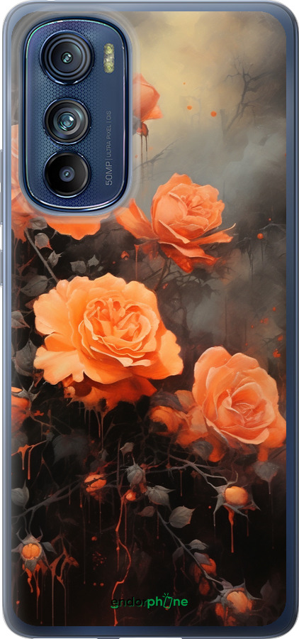 Силиконовый чехол Оранжевые розы для Motorola Edge 30 - 5944u-2840 изображение 