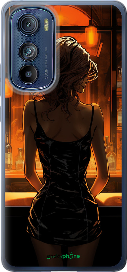 Силиконовый чехол Чехол для телефона Девушка в баре для Motorola Edge 30 - 5947u-2840 изображение 