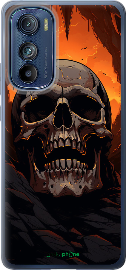 Силиконовый чехол Череп в пещере для Motorola Edge 30 - 5959u-2840 изображение 