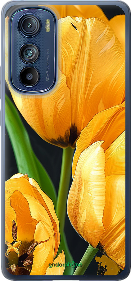 Силиконовый чехол Желтые тюльпаны для Motorola Edge 30 - 5991u-2840 изображение 