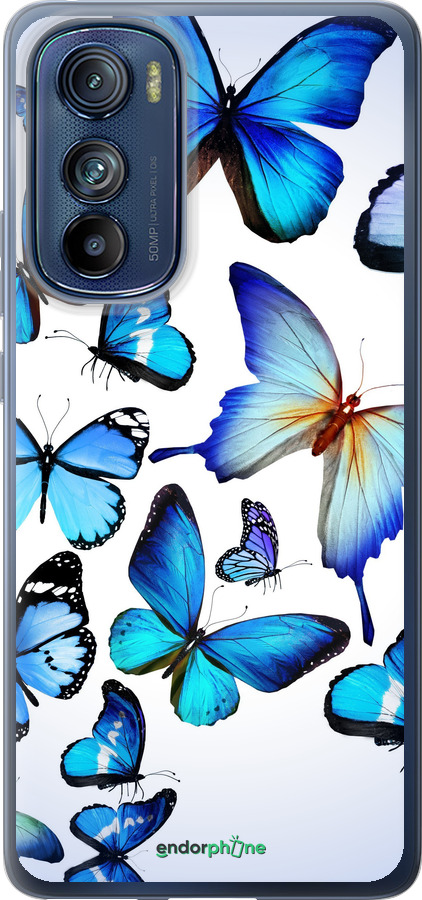 Силиконовый чехол Бабочки для Motorola Edge 30 - 6023u-2840 изображение 