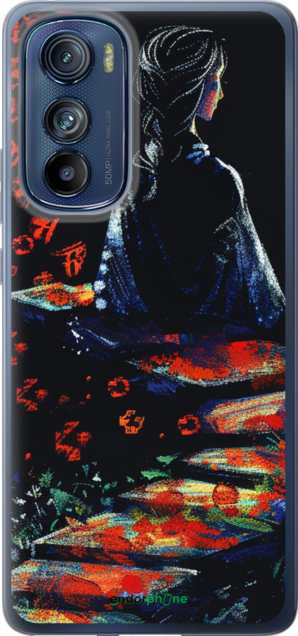 Силиконовый чехол Мечтательная девушка для Motorola Edge 30 - 6042u-2840 изображение 