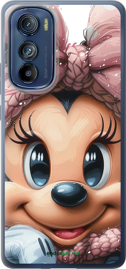 Силиконовый чехол Минни Маус с бантиком для Motorola Edge 30 - 6055u-2840 изображение 