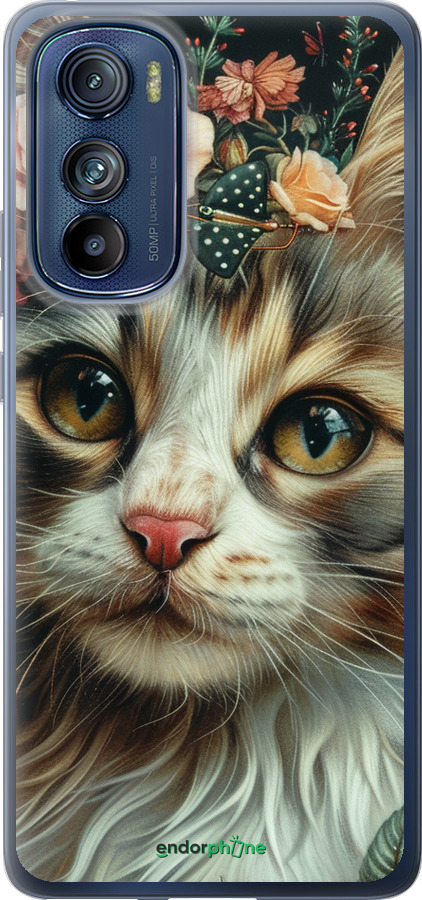 Силиконовый чехол Cats and flowers для Motorola Edge 30 - 6069u-2840 изображение 