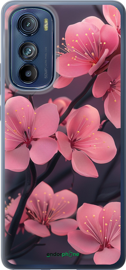 Силиконовый чехол Пурпурная сакура для Motorola Edge 30 - 6075u-2840 изображение 