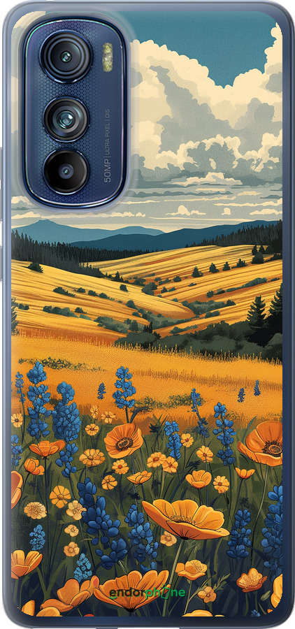 Силиконовый чехол Украинское поле для Motorola Edge 30 - 6082u-2840 изображение 