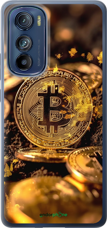 Силиконовый чехол Золотая лихорадка биткойна для Motorola Edge 30 - 6089u-2840 изображение 