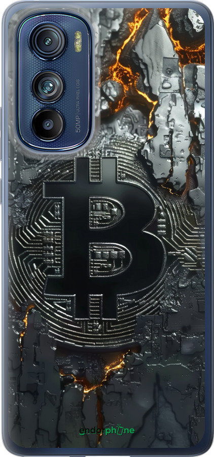 Силиконовый чехол Раскаленный биткойн для Motorola Edge 30 - 6091u-2840 изображение 