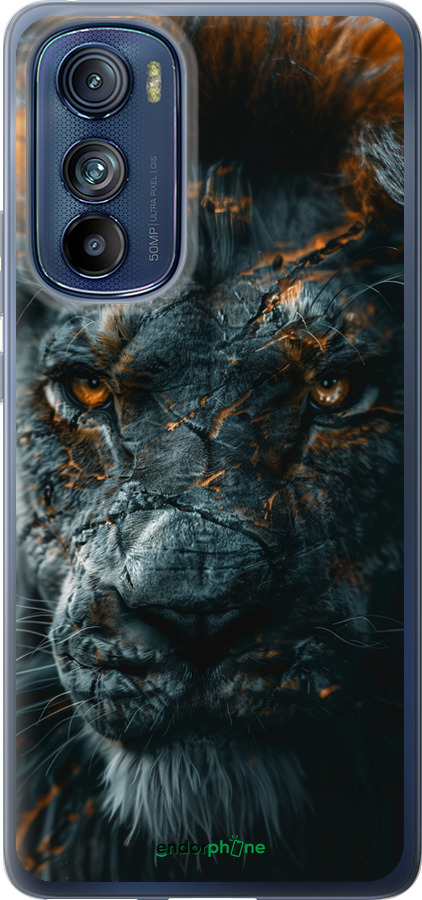 Силиконовый чехол Пламенный лев для Motorola Edge 30 - 6153u-2840 изображение 