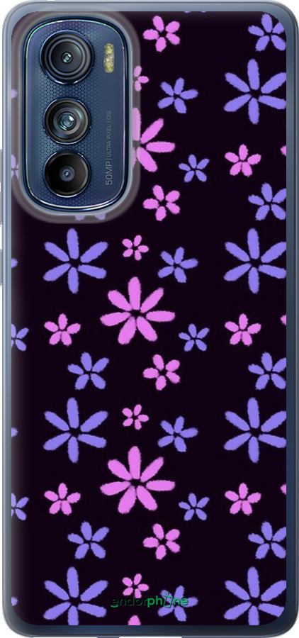 Силиконовый чехол с  цветами для Motorola Edge 30 - 6258u-2840 изображение 