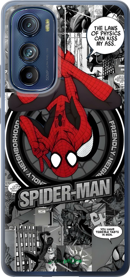 Силиконовый чехол Человек паук для Motorola Edge 30 - 6279u-2840 изображение 