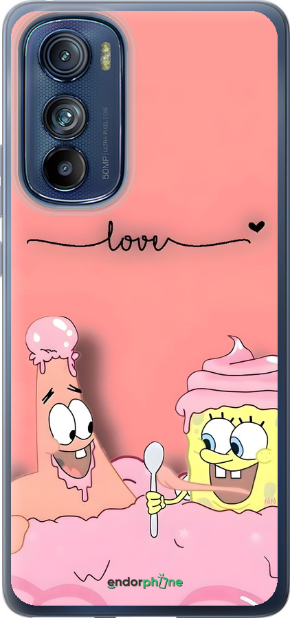 Силиконовый чехол Спанч Боб для Motorola Edge 30 - 6282u-2840 изображение 