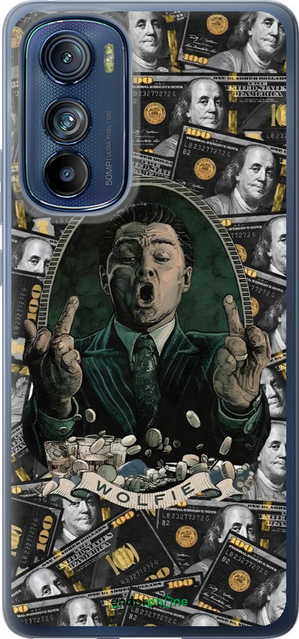 Силиконовый чехол Волк с валл стрит для Motorola Edge 30 - 6287u-2840 изображение 