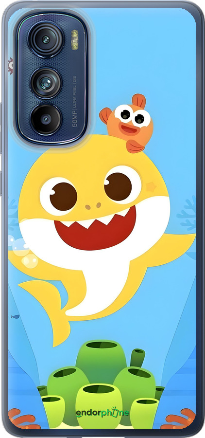 Силиконовый чехол Бейби Шарк для Motorola Edge 30 - 6303u-2840 изображение 