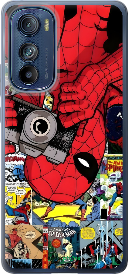 Силиконовый чехол Человек паук 2 для Motorola Edge 30 - 6333u-2840 изображение 