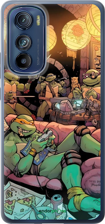 Силиконовый чехол Черепашки нинзя для Motorola Edge 30 - 6346u-2840 изображение 