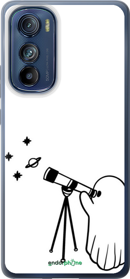 Силиконовый чехол Привидение астроном для Motorola Edge 30 - 6444u-2840 изображение 