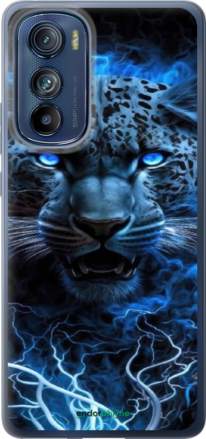 Силиконовый чехол Ледяной леопард для Motorola Edge 30 - 6460u-2840 изображение 