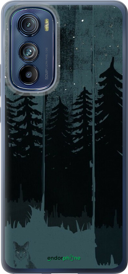Силиконовый чехол Лиса и ночной лес для Motorola Edge 30 - 6481u-2840 изображение 