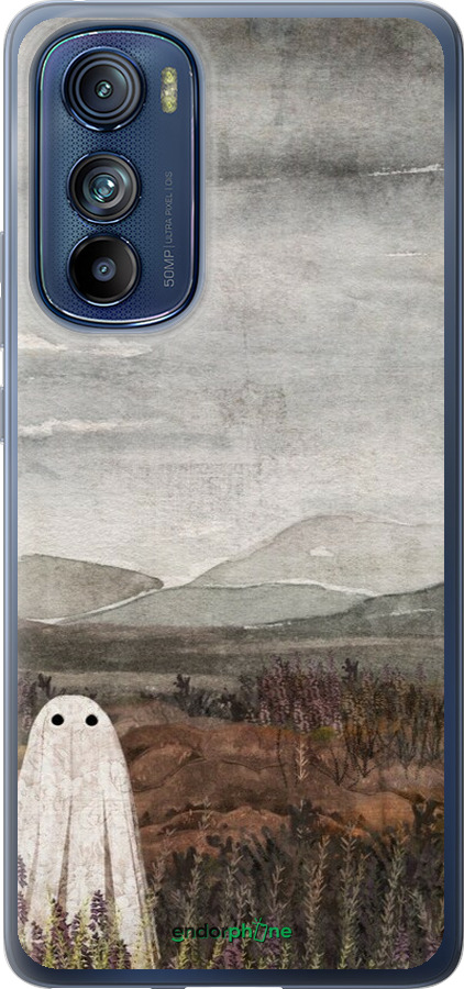 Силиконовый чехол Одинокий призрак на фоне гор для Motorola Edge 30 - 6486u-2840 изображение 