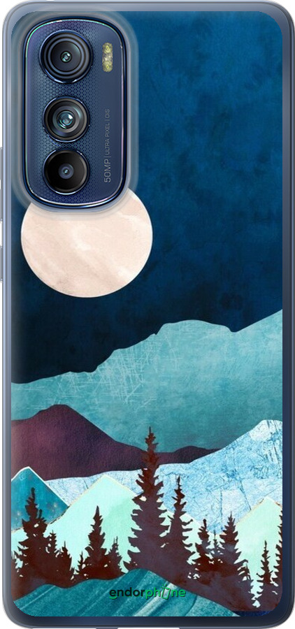 Силиконовый чехол Горная идиллия ночной пейзаж для Motorola Edge 30 - 6488u-2840 изображение 