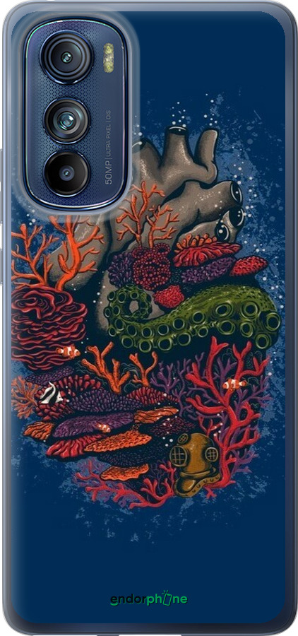 Силиконовый чехол Сердце моря для Motorola Edge 30 - 6506u-2840 изображение 