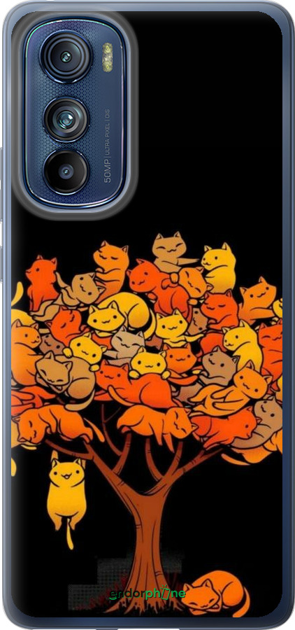 Силиконовый чехол Дерево и котики для Motorola Edge 30 - 6516u-2840 изображение 
