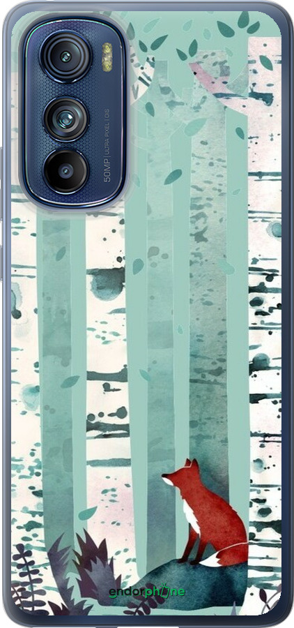 Силиконовый чехол Лис в зелёном лесу для Motorola Edge 30 - 6547u-2840 изображение 