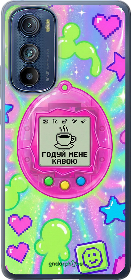 Силиконовый чехол Y2K Aesthetic Retro Pet: Годуй мене кавою для Motorola Edge 30 - 6784u-2840 изображение 
