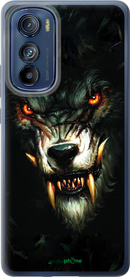 Силиконовый чехол Дьявольский волк для Motorola Edge 30 - 833u-2840 изображение 