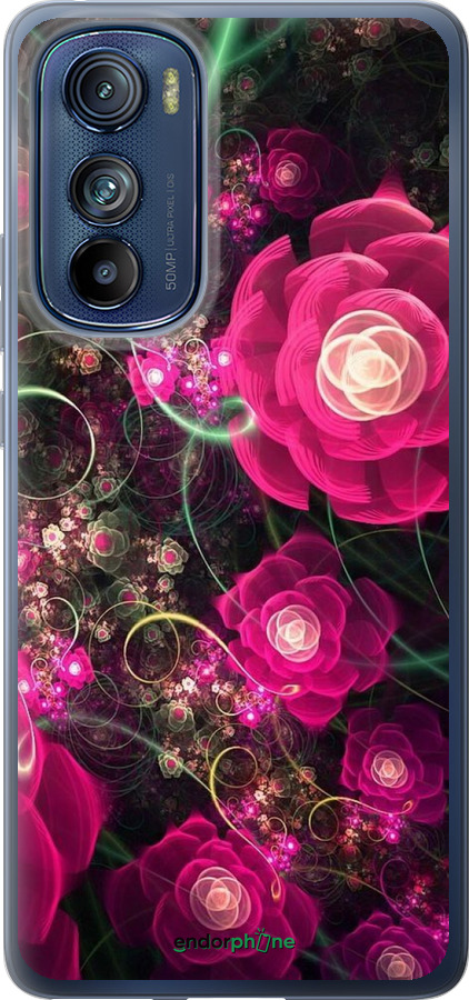 Силиконовый чехол Абстрактные цветы 3 для Motorola Edge 30 - 850u-2840 изображение 