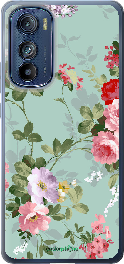 Силиконовый чехол Цветочные обои 2 для Motorola Edge 30 - 862u-2840 изображение 