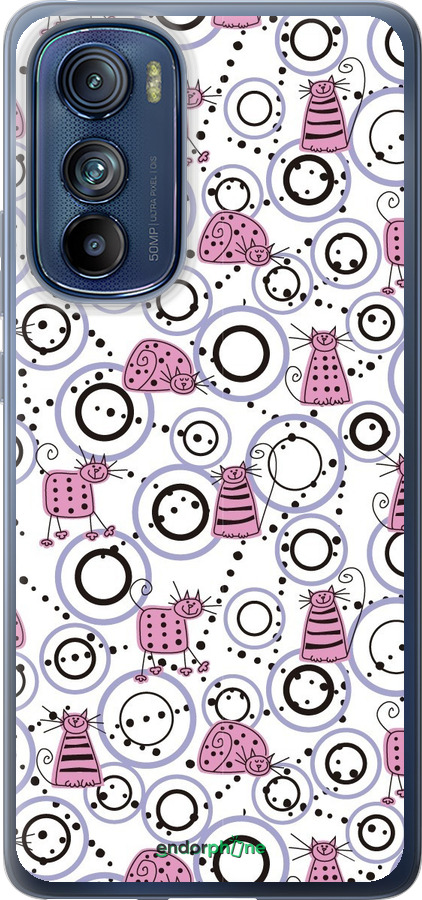 Силиконовый чехол Смешные коты для Motorola Edge 30 - 907u-2840 изображение 