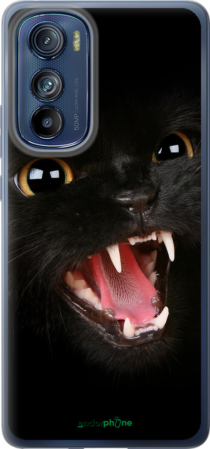 Силиконовый чехол Чёрная кошка для Motorola Edge 30 - 932u-2840 изображение 