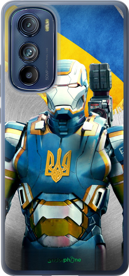 Силиконовый чехол Украинский киборг для Motorola Edge 30 - 980u-2840 изображение 