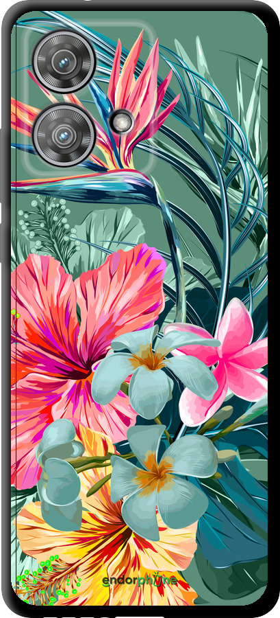 TPU чехол Тропические цветы v1 для Motorola Edge 40 Neo - 4667b-3342 изображение 