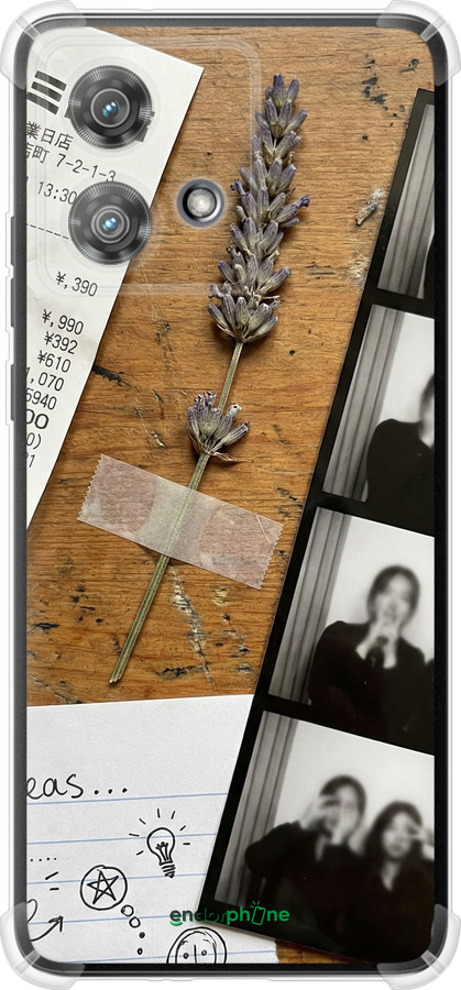 Силикон с усиленными углами чехол Aesthetic Scrapbook Collage для Motorola Edge 40 Neo - 6773sp-3342 изображение 